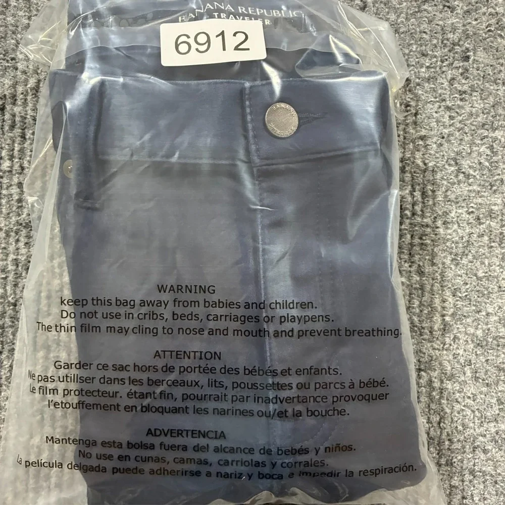 Banana Republic Traveler Slim Fit Pants Mens‎ 33x32 Navy Stretch Casual Low Rise